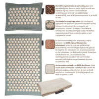 Premium Acupressuur Set Lotus Graceful Grey met mat & kussen | YoZenga